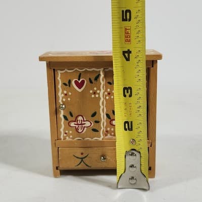 Wooden Dollhouse Furniture Piece Cottage Core Painted 3.75" - Thumbnail 9