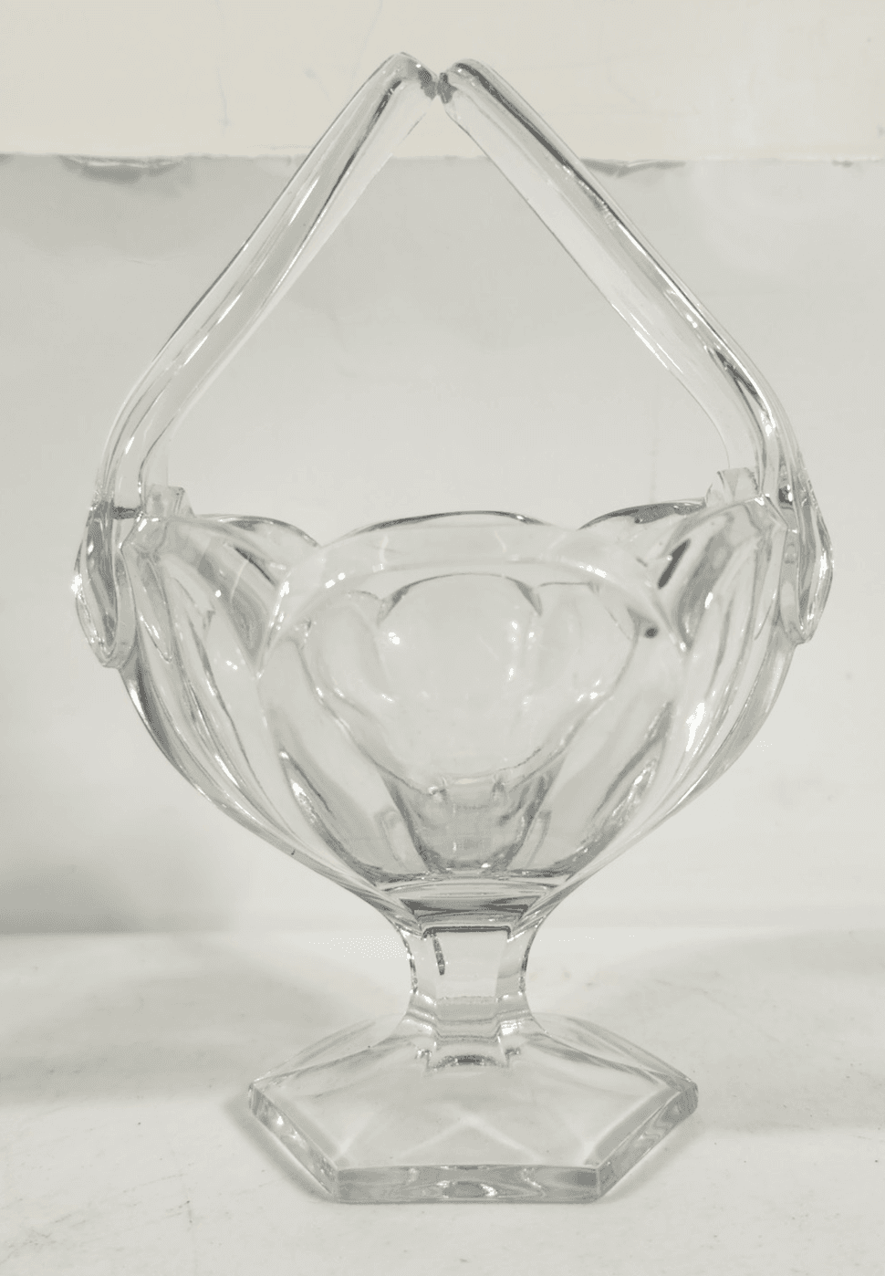 Clear Glass Folded Handles Dish 6" Home Decor - Thumbnail 2