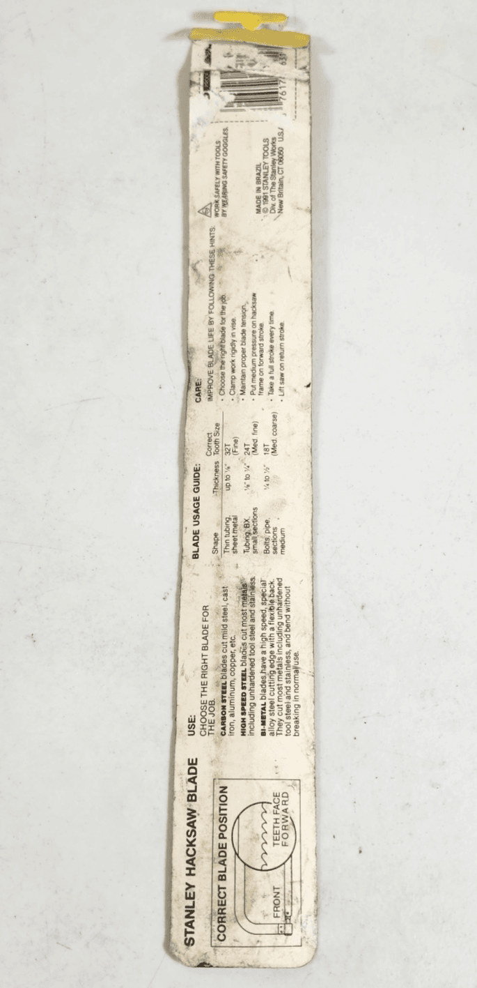 Stanley Hand Tools 12 in. 24Tooth Hacksaw Blade 15-631 - Thumbnail 4