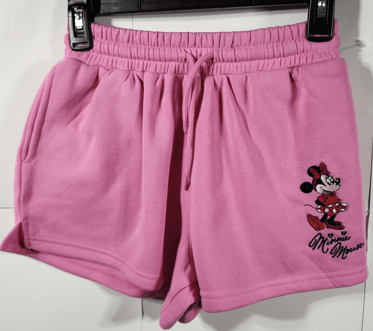 Disney Women's XS Shorts Pink Embroidered Minnie Mouse W/Pockets NEW - Thumbnail 5