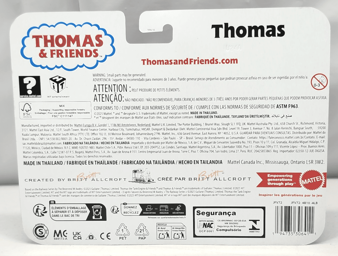 Mattel Thomas & Friends Metal Thomas 80th Anniversary Toy Train NEW - Thumbnail 5