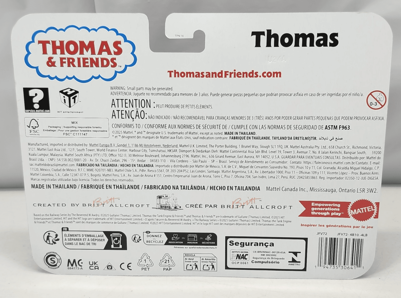 Mattel Thomas & Friends Metal Thomas 80th Anniversary Toy Train NEW - Thumbnail 6