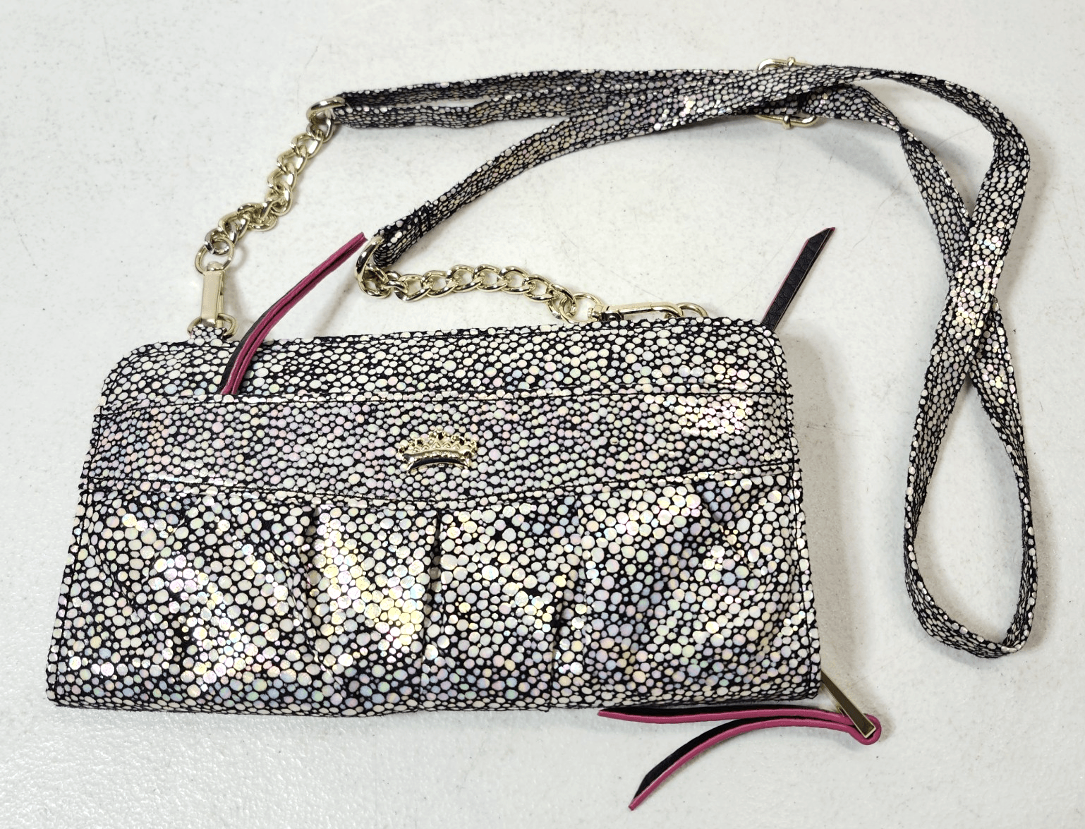 Juicy Women's Wallet Bag With Removable Shoulder Strap Shiny Colorful - Thumbnail 2