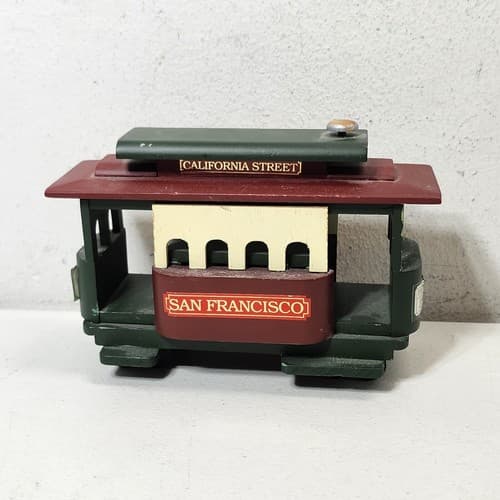 Vtg San Francisco Music Box Co. California Street Car Train Trolley - Thumbnail 9