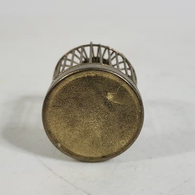 Miniature Dollhouse Brass Colored Birdcage With White Bird Vintage 1.25” X 1” - Thumbnail 5