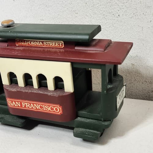 Vtg San Francisco Music Box Co. California Street Car Train Trolley - Thumbnail 4