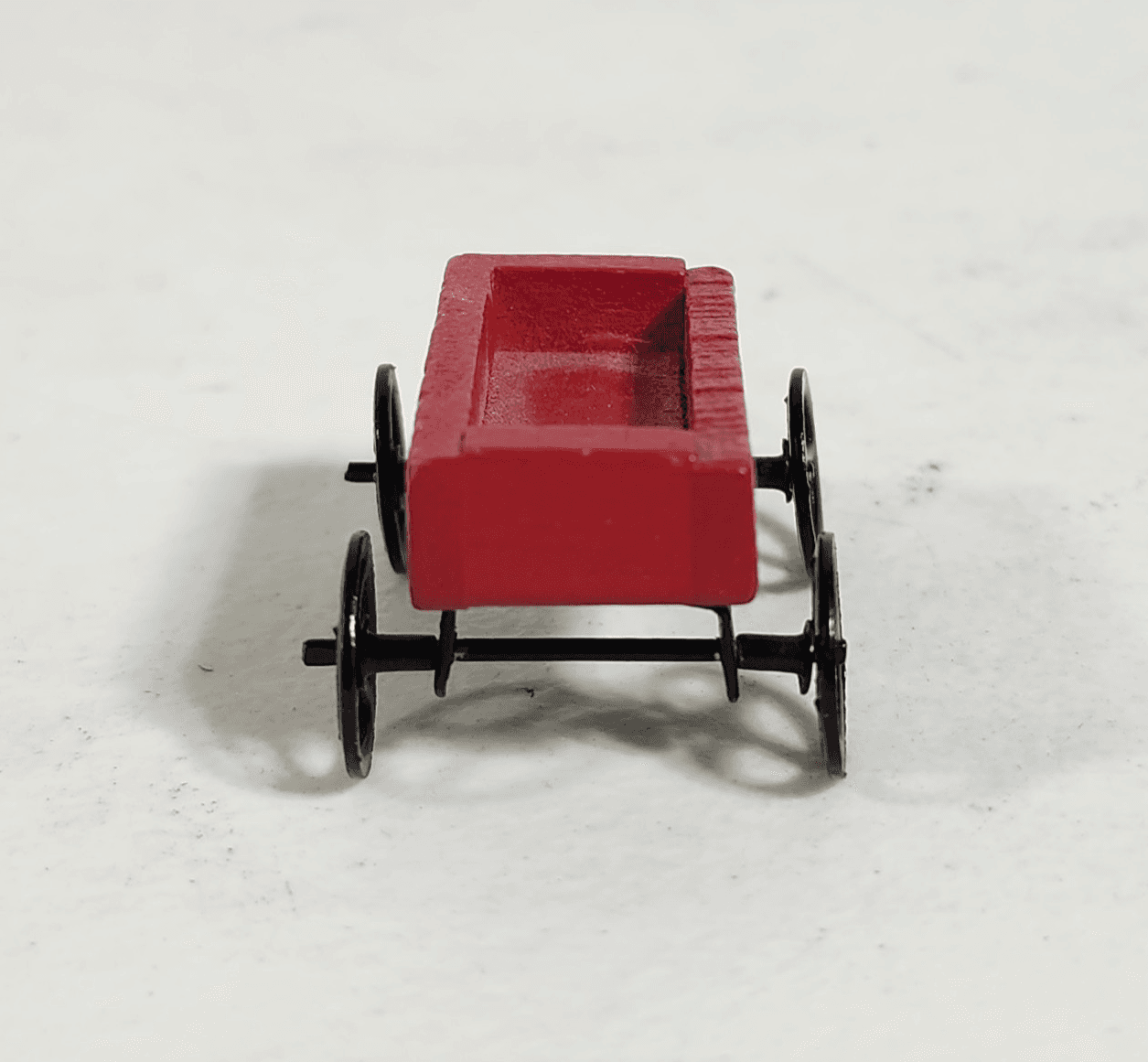 Dollhouse Miniature Little Red Wagon With Actual Turning Wheels Metal 1:12 Scale - Thumbnail 3