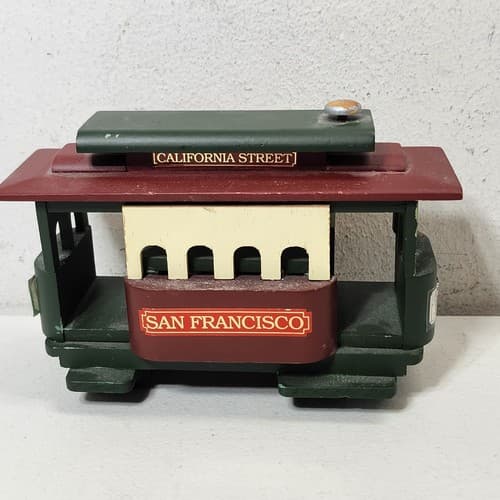 Vtg San Francisco Music Box Co. California Street Car Train Trolley - Thumbnail 8