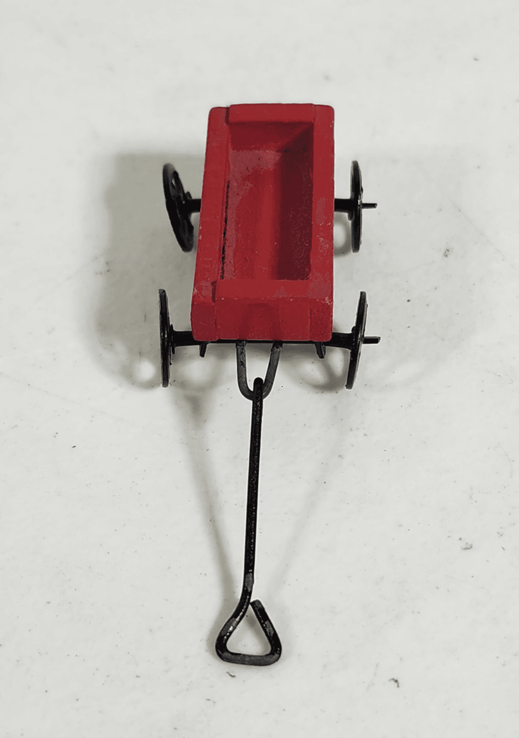 Dollhouse Miniature Little Red Wagon With Actual Turning Wheels Metal 1:12 Scale - Thumbnail 7