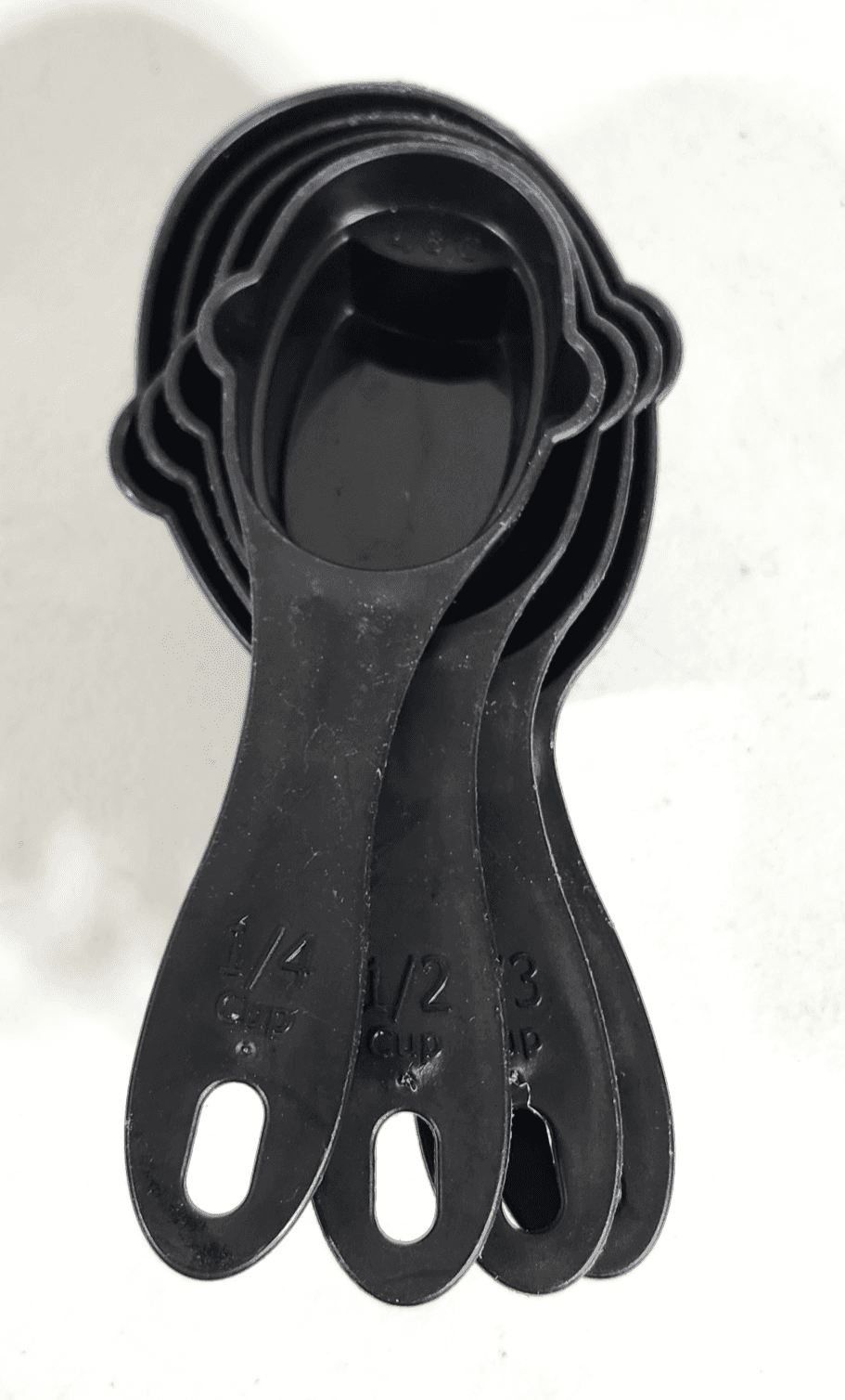 Black Plastic Measuring Cups Set 4 Piece