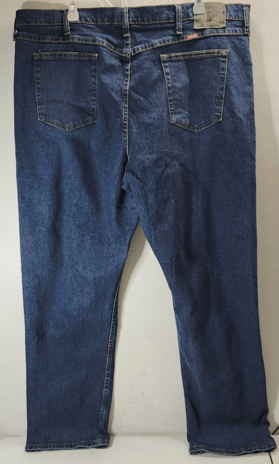 Wrangler Jeans Men's Size 42 X 32 Regular Straight Fit Blue Denim Pants - Thumbnail 4
