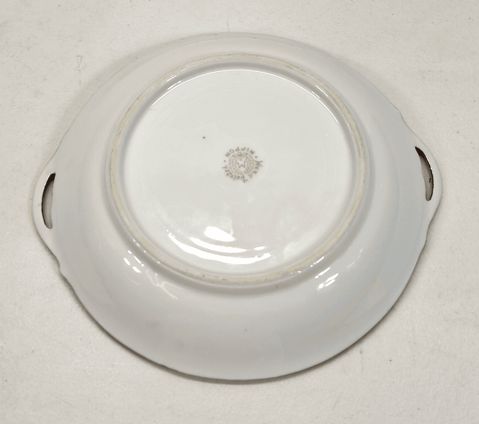Vintage Nippon 2 Handled Round Decorative Bowl Gold Trim Home Decor - Thumbnail 8