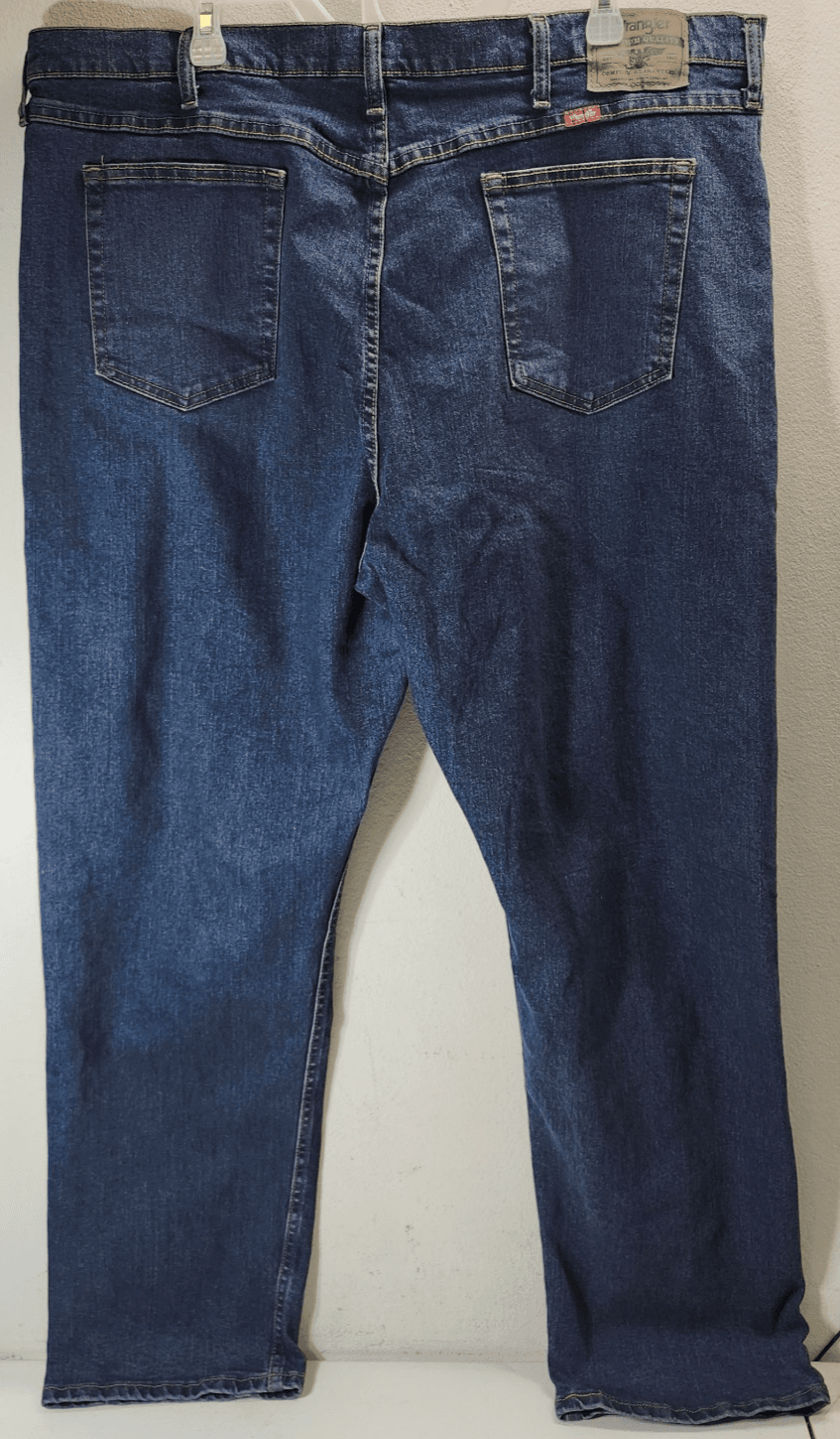 Wrangler Jeans Men's Size 42 X 32 Regular Straight Fit Blue Denim Pants - Thumbnail 6