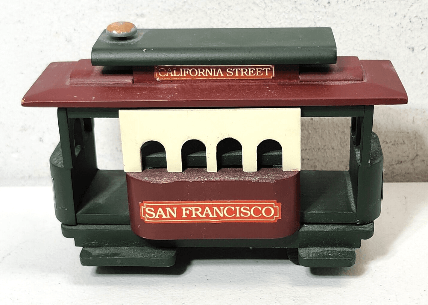 Vtg San Francisco Music Box Co. California Street Car Train Trolley