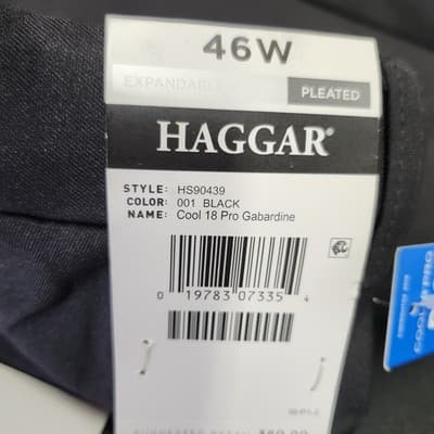 Haggar Men's Size 46 Cool 18 Golf Shorts Black Comfort Stretch Pockets NEW - Thumbnail 9