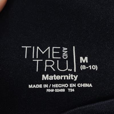 Time and Tru Women's Size 8-10 Medium Maternity Jean Shorts Blue Denim NEW - Thumbnail 8