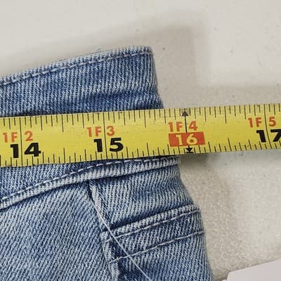 Time and Tru Women's Size 8-10 Medium Maternity Jean Shorts Blue Denim NEW - Thumbnail 2