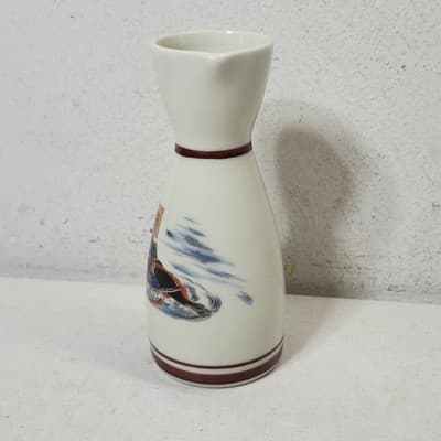 Sake Server Decorative Sakura Pattern 5” Porcelain Home Decor - Thumbnail 4