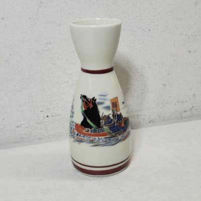 Sake Server Decorative Sakura Pattern 5” Porcelain Home Decor - Thumbnail 3