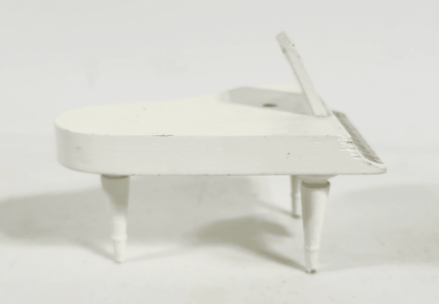 Doll House Grand Piano Miniature Music Accessory Lunby White - Thumbnail 5