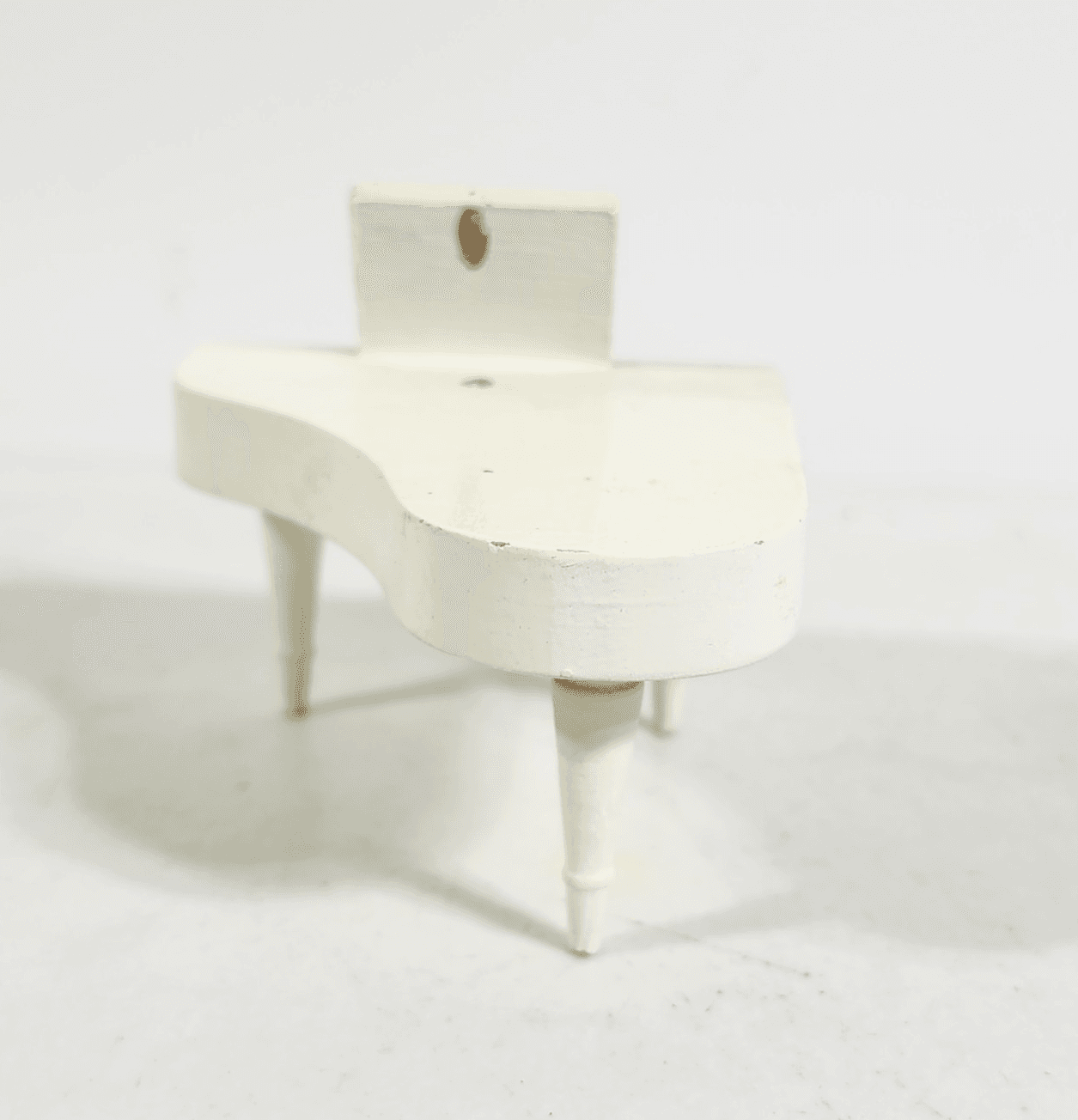 Doll House Grand Piano Miniature Music Accessory Lunby White - Thumbnail 4