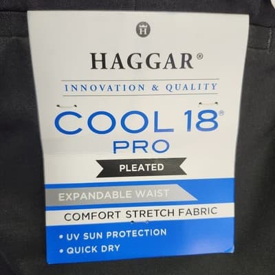 Haggar Men's Size 46 Cool 18 Golf Shorts Black Comfort Stretch Pockets NEW - Thumbnail 10