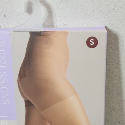 Silk Impressions Pantyhose 2 Pack Small Cocoa 15 Denier Ultra Fine Sheer - Thumbnail 4