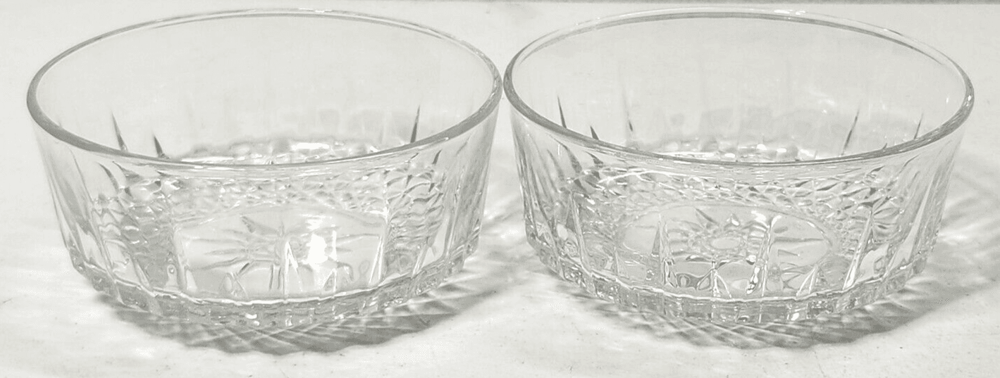 2 ARCOROC USA 16 oz Glass Bowls Starburst Bottom 5" Candy Trinket Home Decor - Thumbnail 2