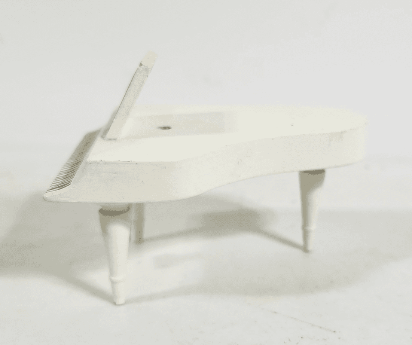 Doll House Grand Piano Miniature Music Accessory Lunby White - Thumbnail 3