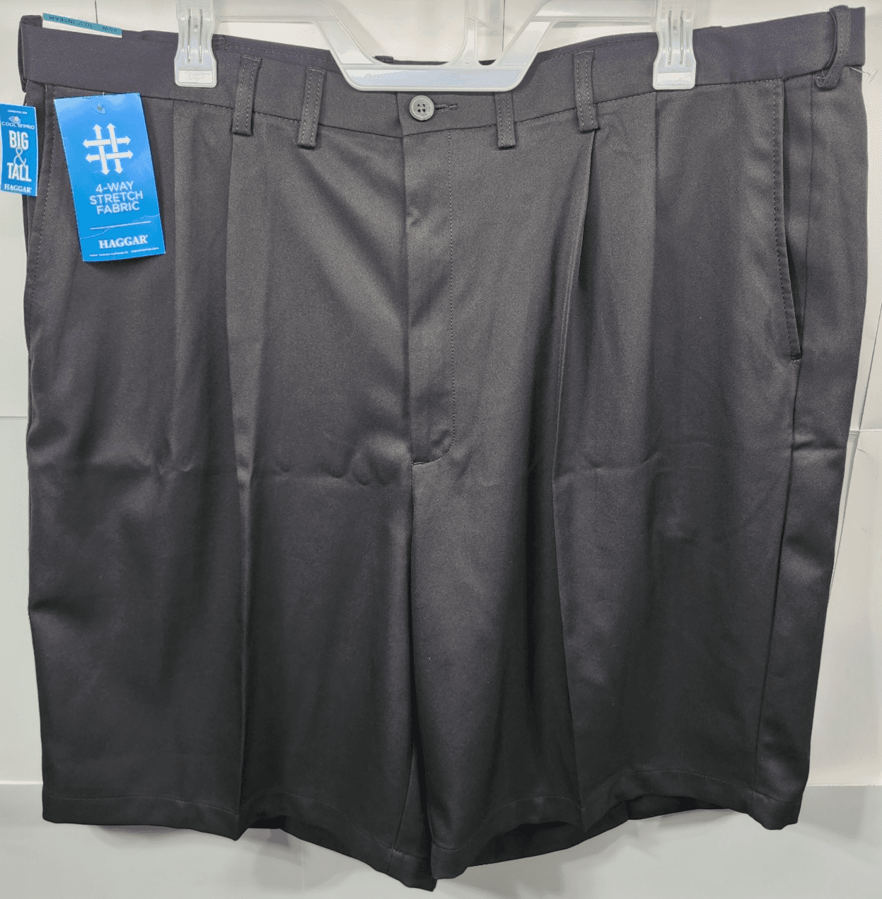Haggar Men's Size 46 Cool 18 Golf Shorts Black Comfort Stretch Pockets NEW - Thumbnail 5