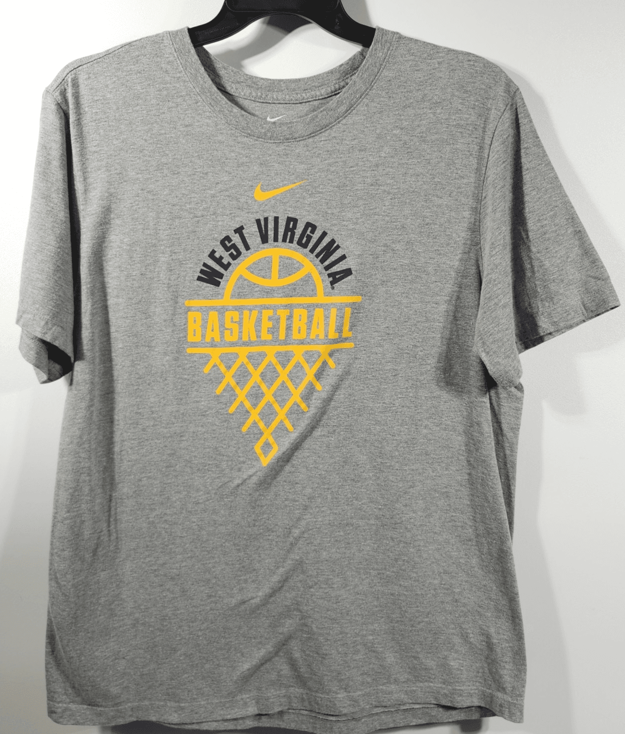 Nike West Virginia T-Shirt Men's XL Short Sleeve Gray Graphic WVU Basketball Tee - Thumbnail 5