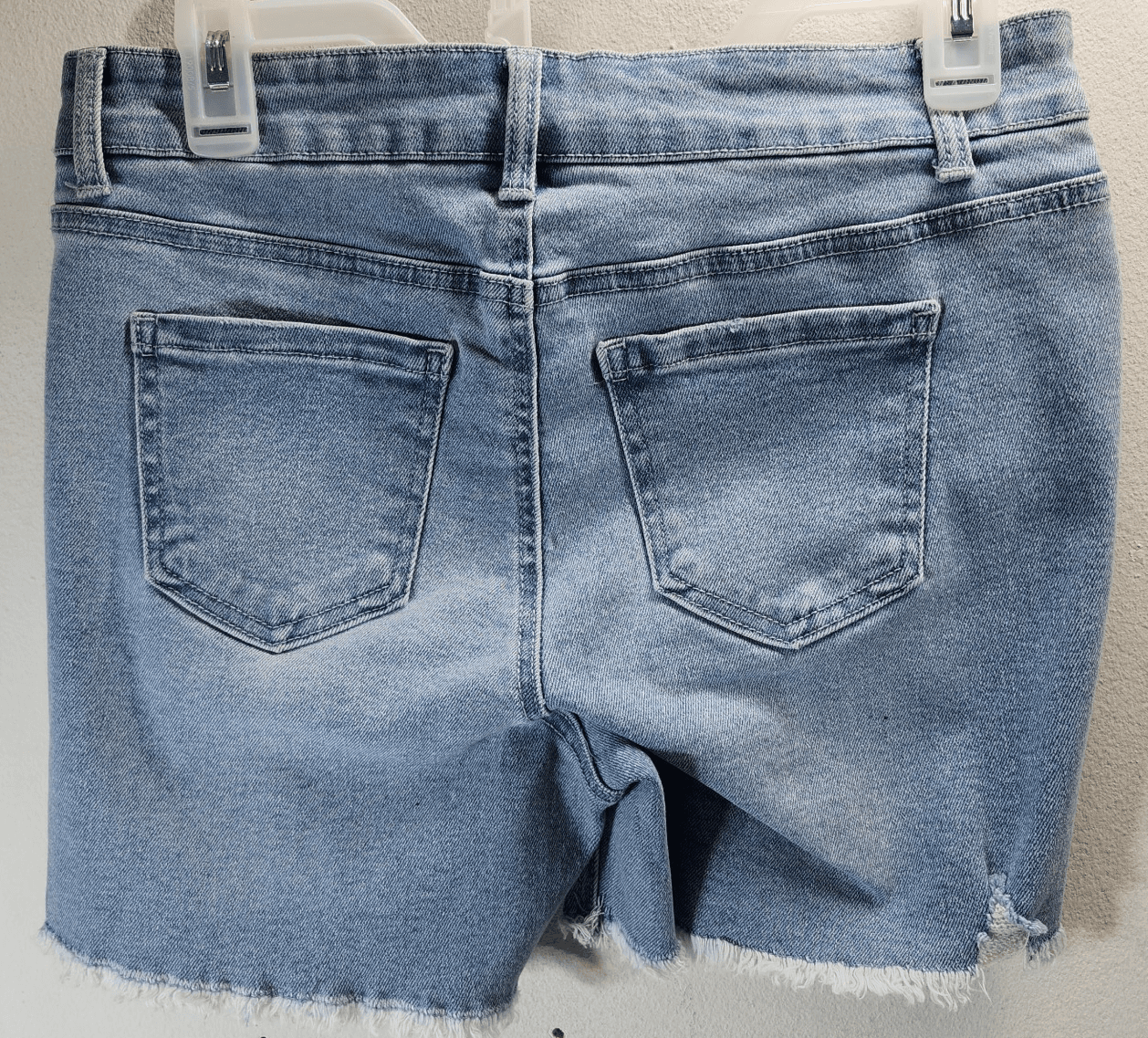 Time and Tru Women's Size Small 4-6 Maternity Jean Shorts Blue Denim NEW - Thumbnail 4