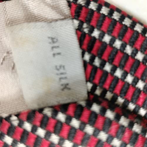 Pierre Cardin Mens Silk Tie Red Black Gray Necktie - Thumbnail 5