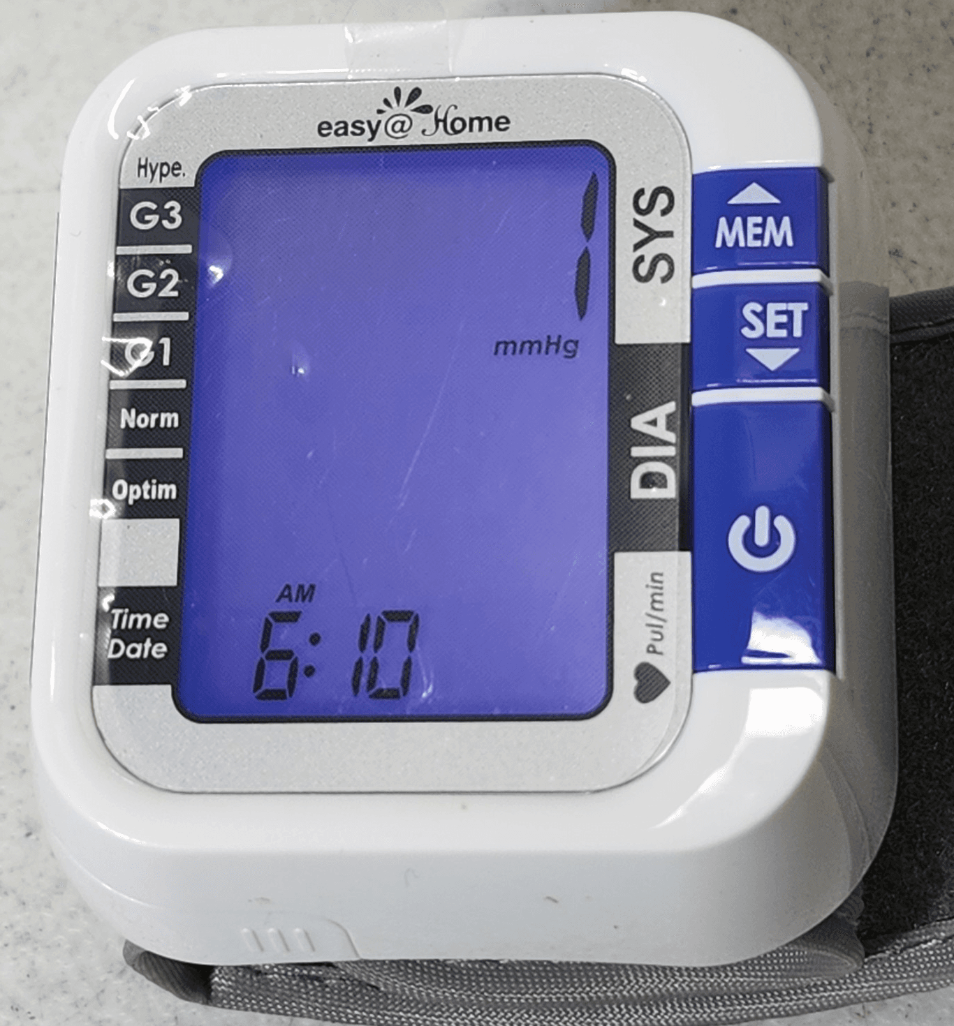 Digital Wrist Blood Pressure Monitor Automatic BP Cuff Heart Rate Machine