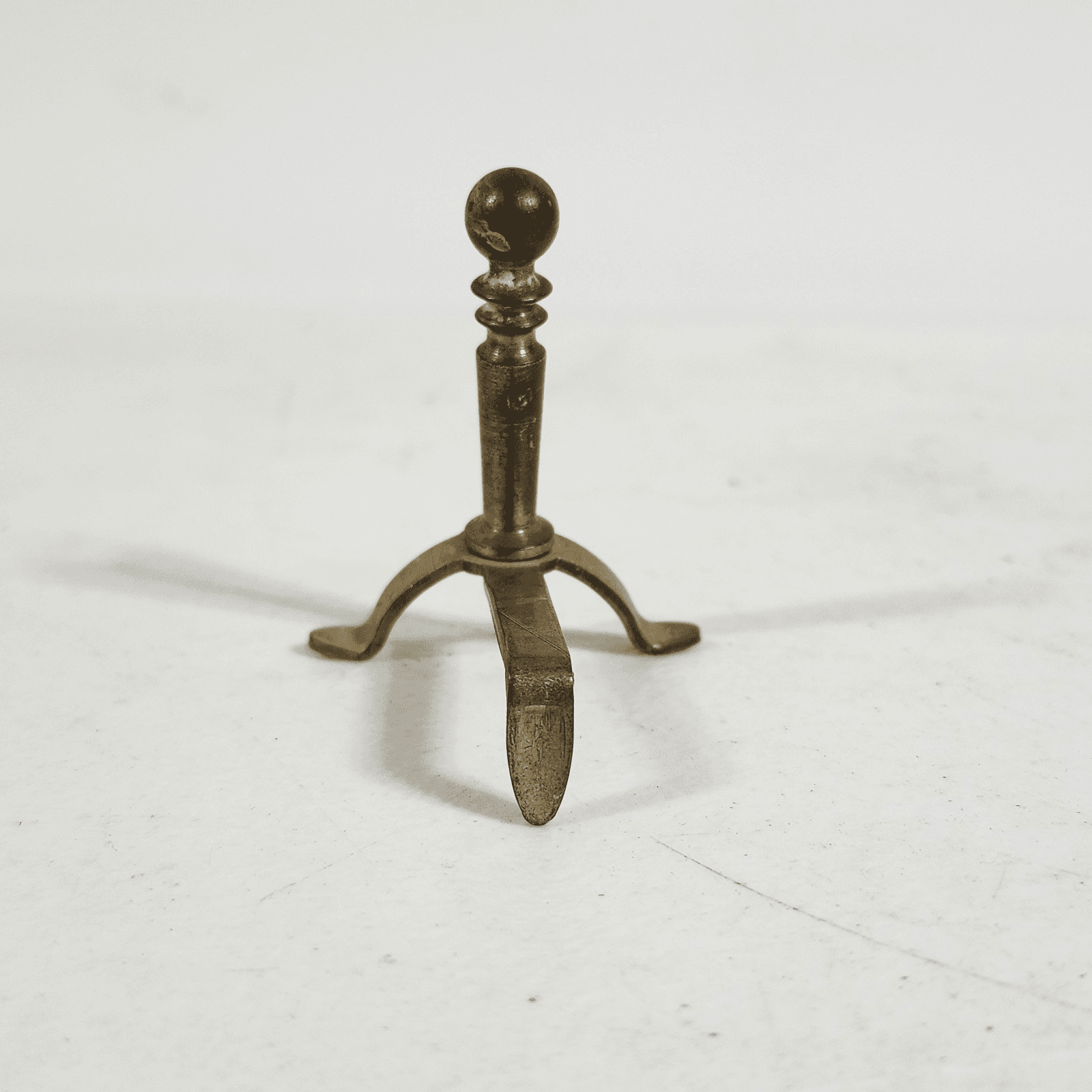 Dollhouse Miniature 1:12 Vintage Brass Fireplace Andiron - Thumbnail 2