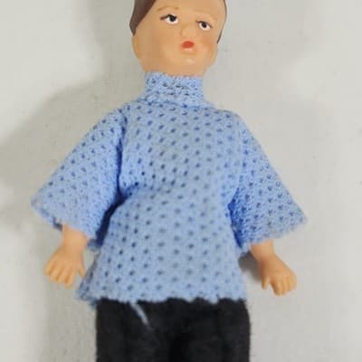 Vintage ARI German Rubber Doll 4" Wearing Clothes - Thumbnail 3