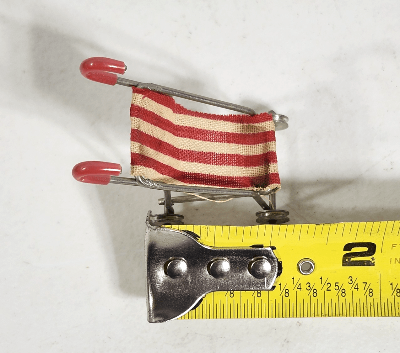 Dollhouse Miniature Stripes Baby Stroller Chair Buggy 1:12 Furniture Accessory - Thumbnail 7
