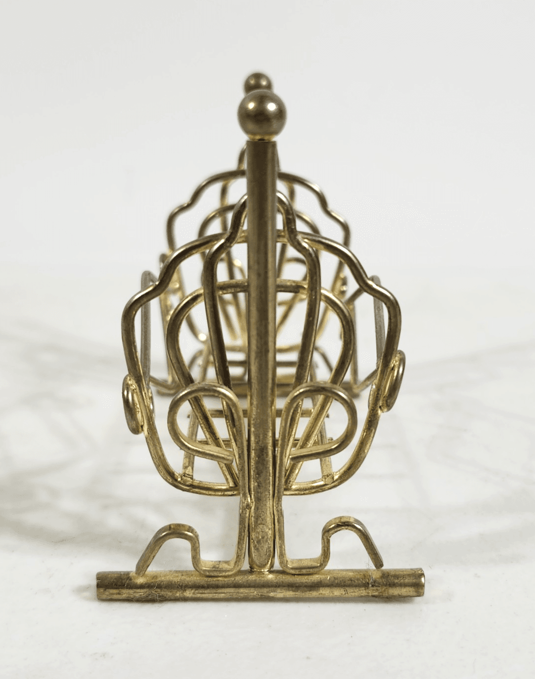 Vintage Brass Doll Furniture Swinging Baby Cradle Antique Doll Cradle - Thumbnail 3