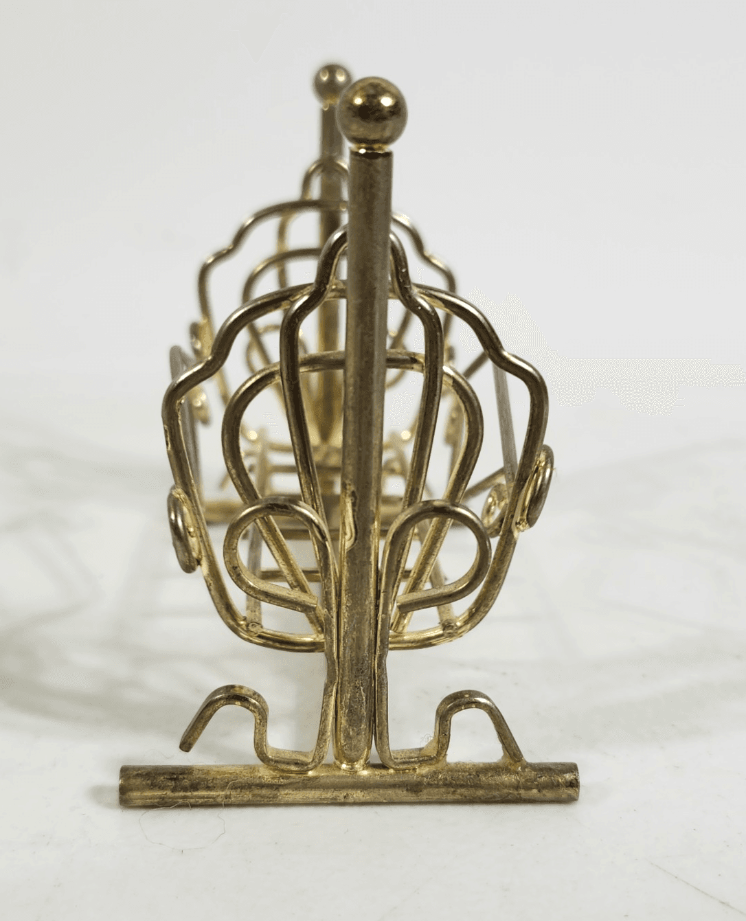 Vintage Brass Doll Furniture Swinging Baby Cradle Antique Doll Cradle - Thumbnail 5