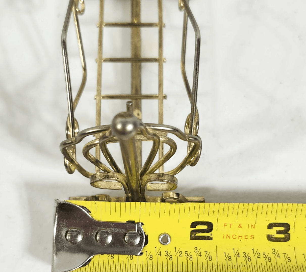 Vintage Brass Doll Furniture Swinging Baby Cradle Antique Doll Cradle - Thumbnail 8