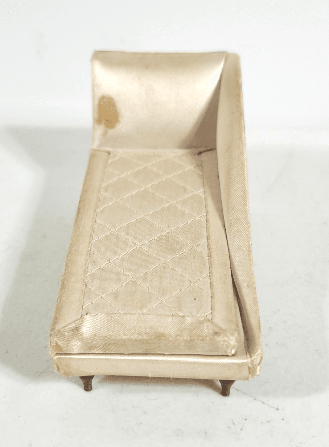 Ideal Petite Princess Dollhouse Boudoir Chaise Lounge Pink Satin Vintage Japan - Thumbnail 3