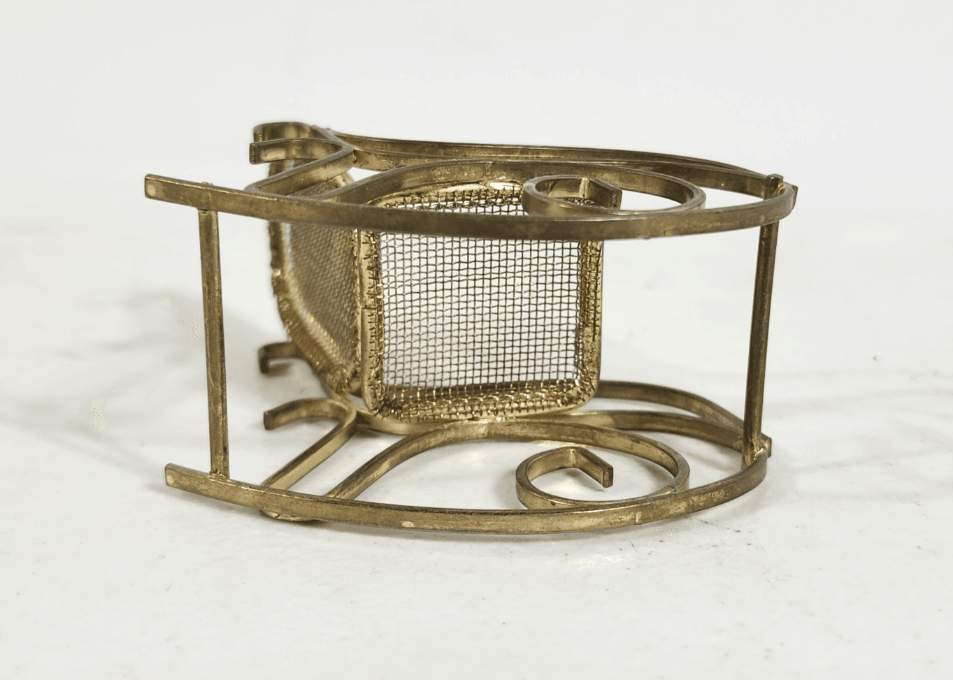 Vintage Miniature Brass Metal Rocking Chair for Dollhouse or Miniatures 2.75" - Thumbnail 8