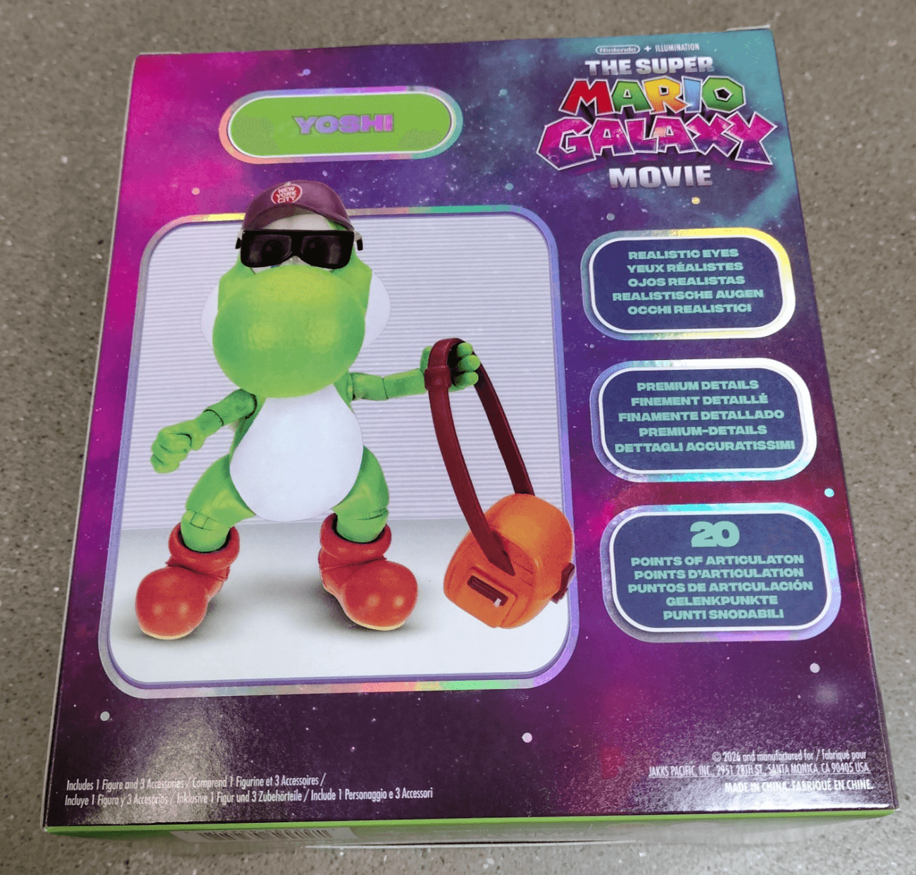 Yoshi The Super Mario Galaxy Movie Toy 5" Action Figure Jakks Pacific 2026 - Thumbnail 3
