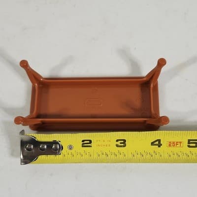 Little Tikes Doll House Coffee Table Brown Plastic Miniature Toy - Thumbnail 6