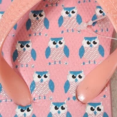 Pink Owl Toddler Girl's Flip Flops Sandals Size 5-6 NEW - Thumbnail 3