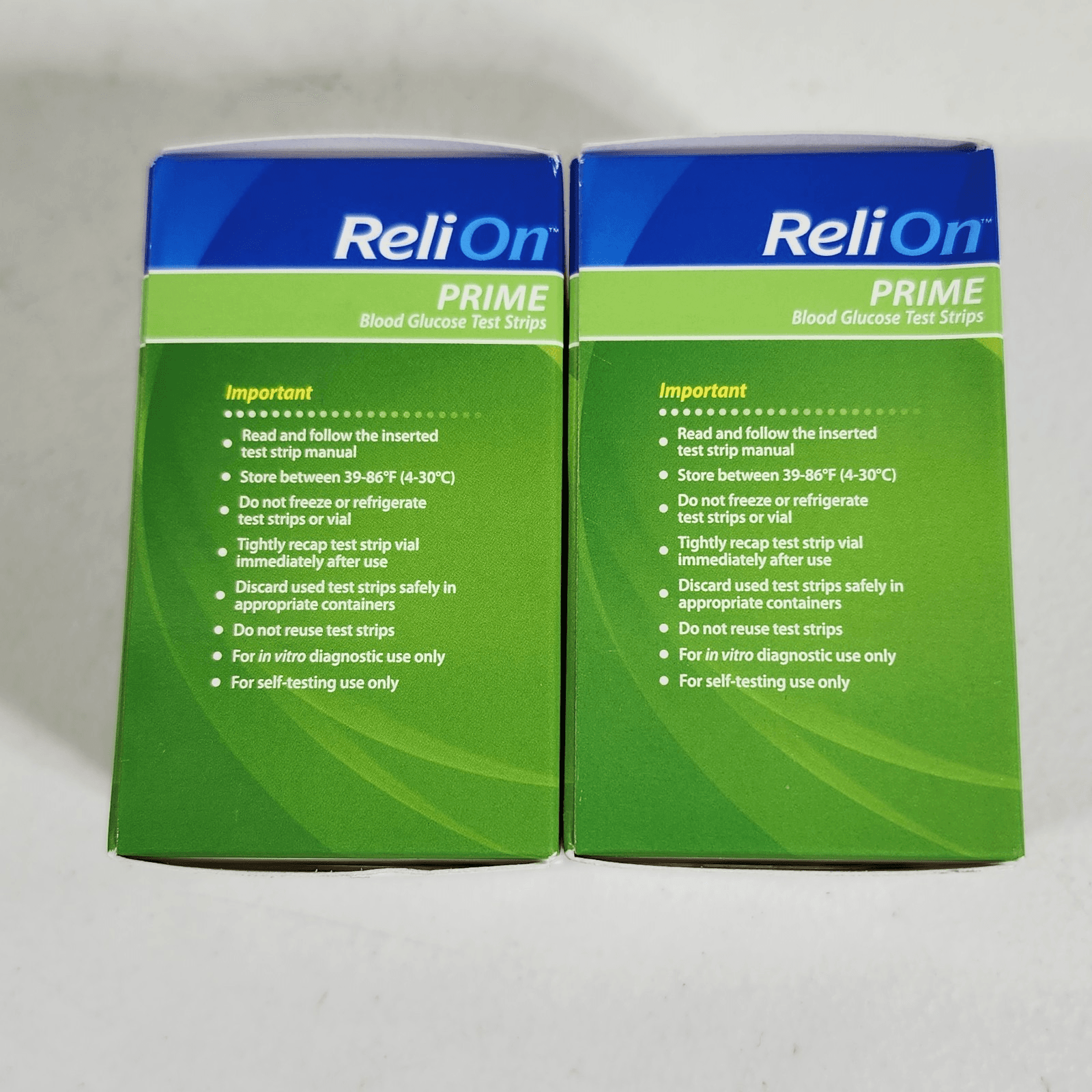 ReliOn Prime Blood Glucose Test Strips 25 Count Sealed Box NEW Two Boxes - Thumbnail 4