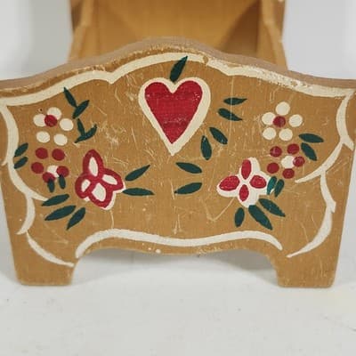 1/12 Miniature Vintage Wooden Bed Dollhouse Bedroom Furniture Toy Painted - Thumbnail 6