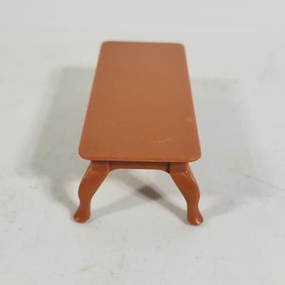 Little Tikes Doll House Coffee Table Brown Plastic Miniature Toy - Thumbnail 3
