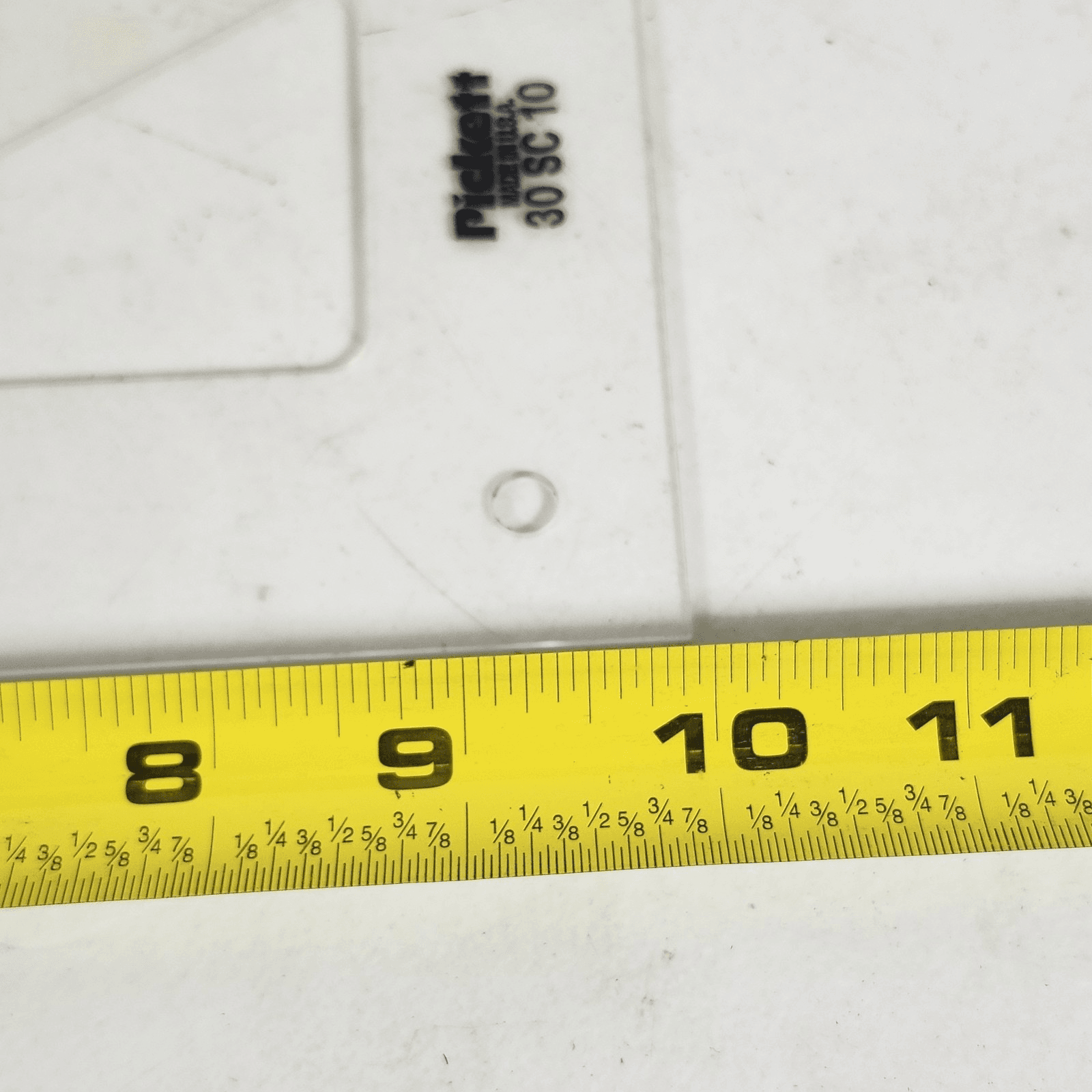Vintage Pickett Drafting Architect Tool 10” Triangle Hard Plastic Made In USA - Thumbnail 3