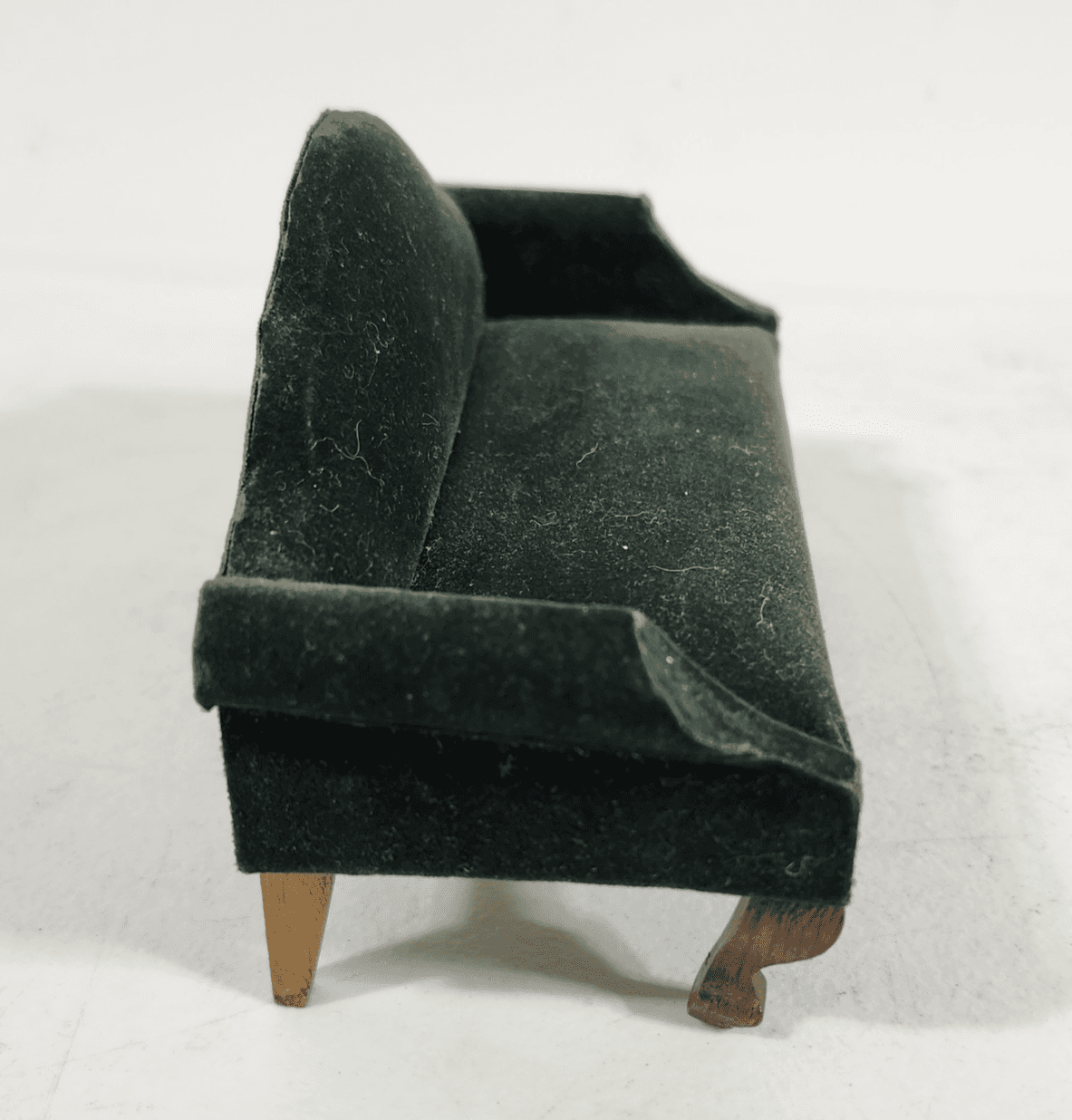 Antique Dollhouse Couch 6” Toy Furniture Green - Thumbnail 5